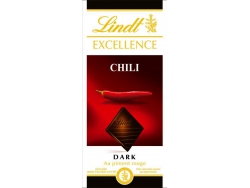 LINDT EXCELLENCE DARK CHILLI 100GR/20/